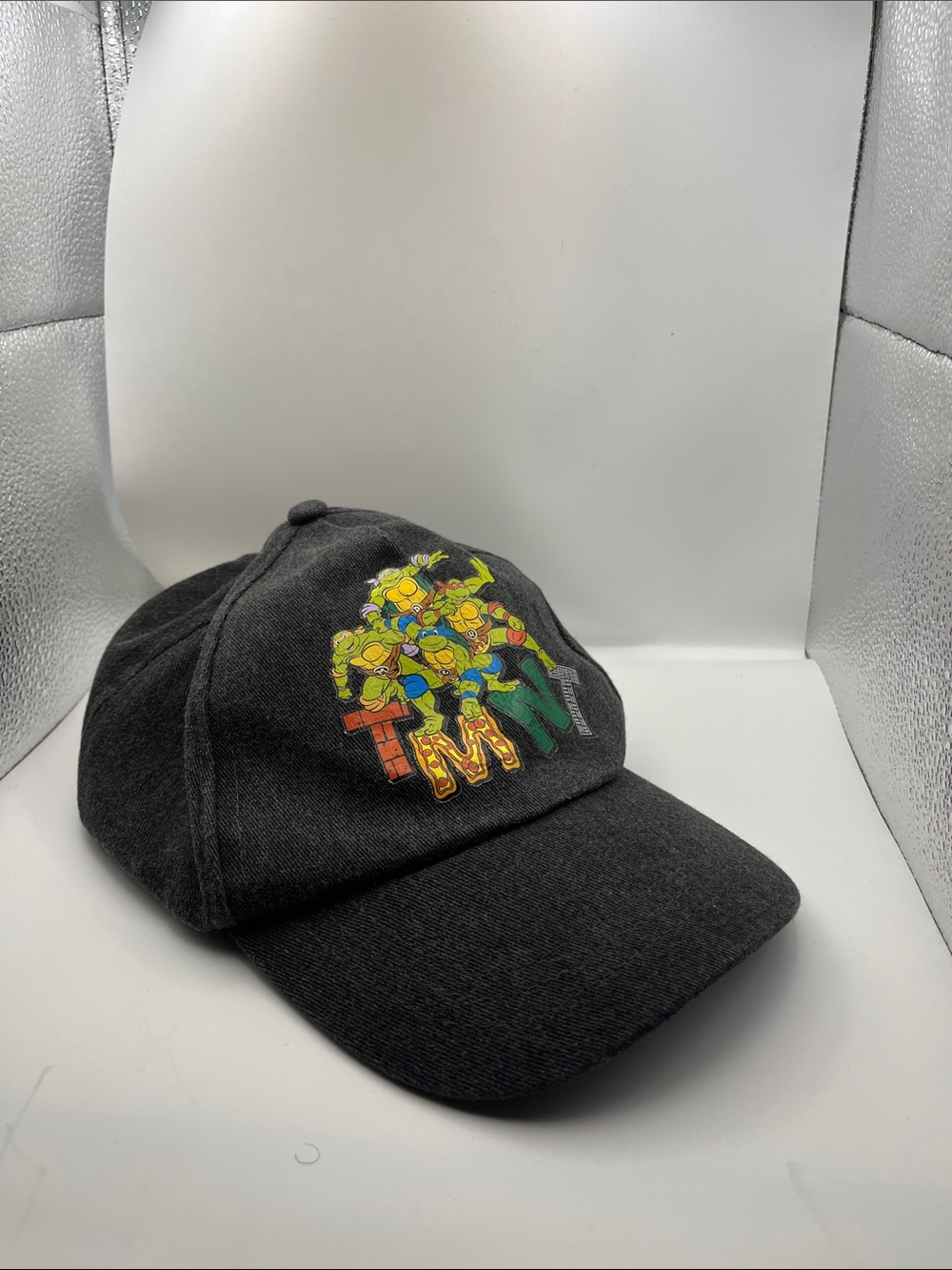 Nickelodeon Black Kids Cap with Colorful Turtle Graphic